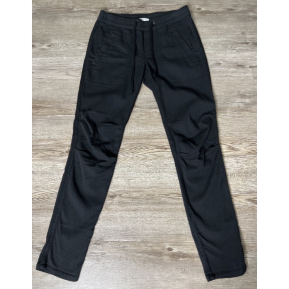 James Perse Drawstring Slim Utility Pants Womens 0/XS Black Cotton Modal Stretch